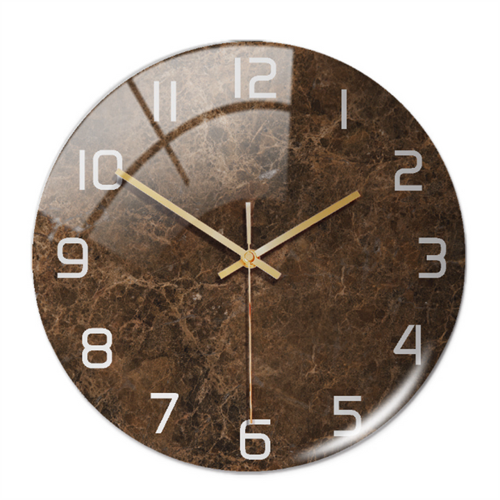 Stylish Marble Wall Clock with Silent Mechanism Kalsten