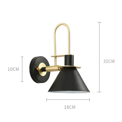 Modern Industrial Iron Wall Lamp – E27 Downlight for Living Room, Bedroom, and Bathroom | Kalsten