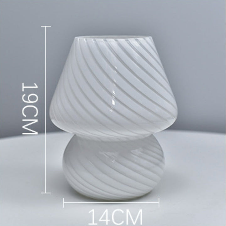 LED Desk Lamp in Mushroom Shape made of Glass | Kalsten