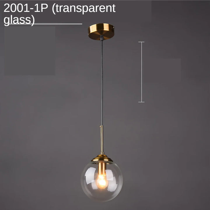 Modern Glass Pendant Lights for Bedroom Bedside Bathroom Hanging Lamp Ceiling Chandeliers Hotel Restaurant Decoration Ring | Kalsten