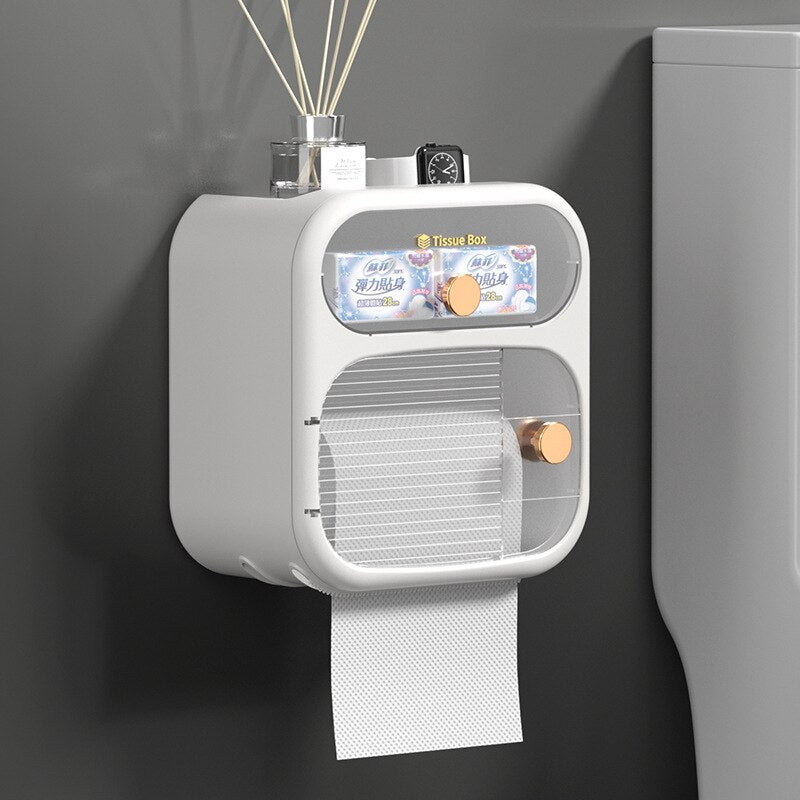 Kalsten | MultiBox Wall-Mounted Toilet Paper Towel Storage Box