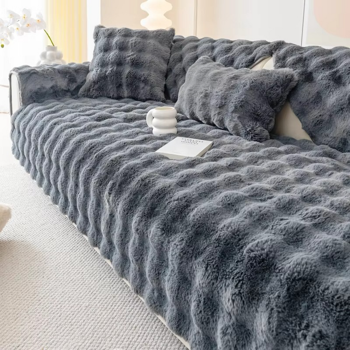 Plush Faux Fur Sofa Cover