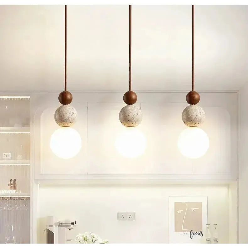 Pendant light Travertine – High-quality, warm living room lighting in a natural style | Kalsten