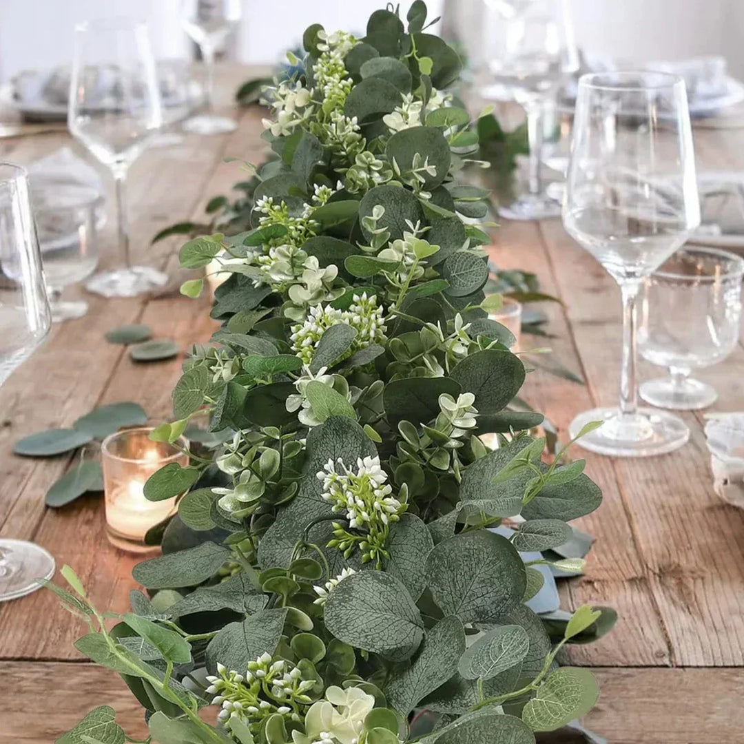 Kalsten | Eucalyptus Garland Set | 2 Pieces | 180 cm | Realistic & Maintenance-Free
