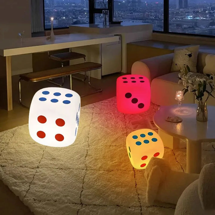 Huge Dice Bedside Atmosphere Floor Table Lamp | Kalsten