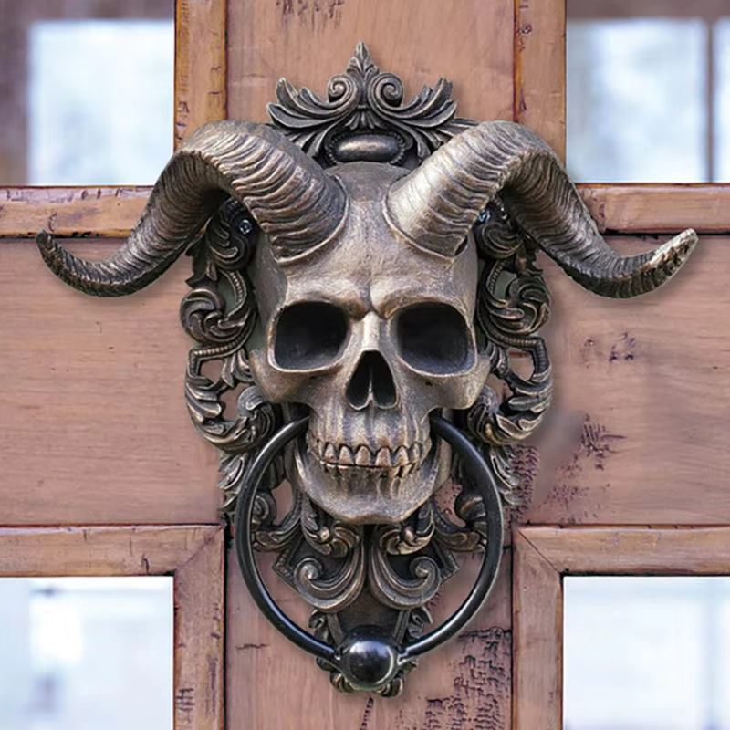 Kalsten | Resin Gothic Goat Skull Door Knocker