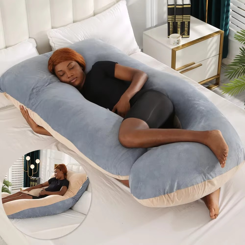 Kalsten | J-Shaped Maternity Support Pillow for Side Sleeping and Breastfeeding