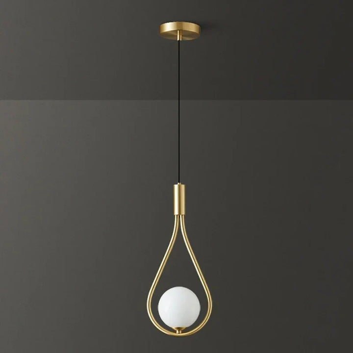 Modern LED Pendant Light – Nordic Frosted Glass Ball Chandelier with G9 Bulb for Bedroom, Living Room, and Dining Room | Kalsten