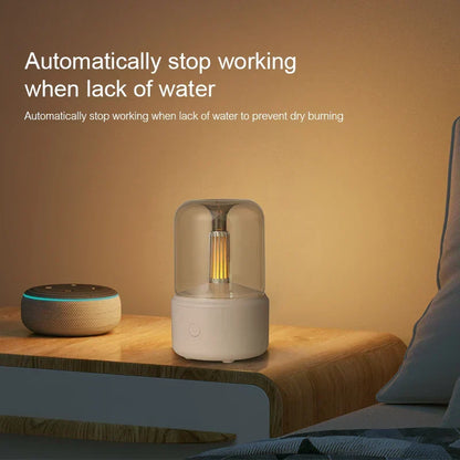 Skanto | Retro Aroma Diffuser with Night Light - USB Essential Oil Humidifier for Home and Office