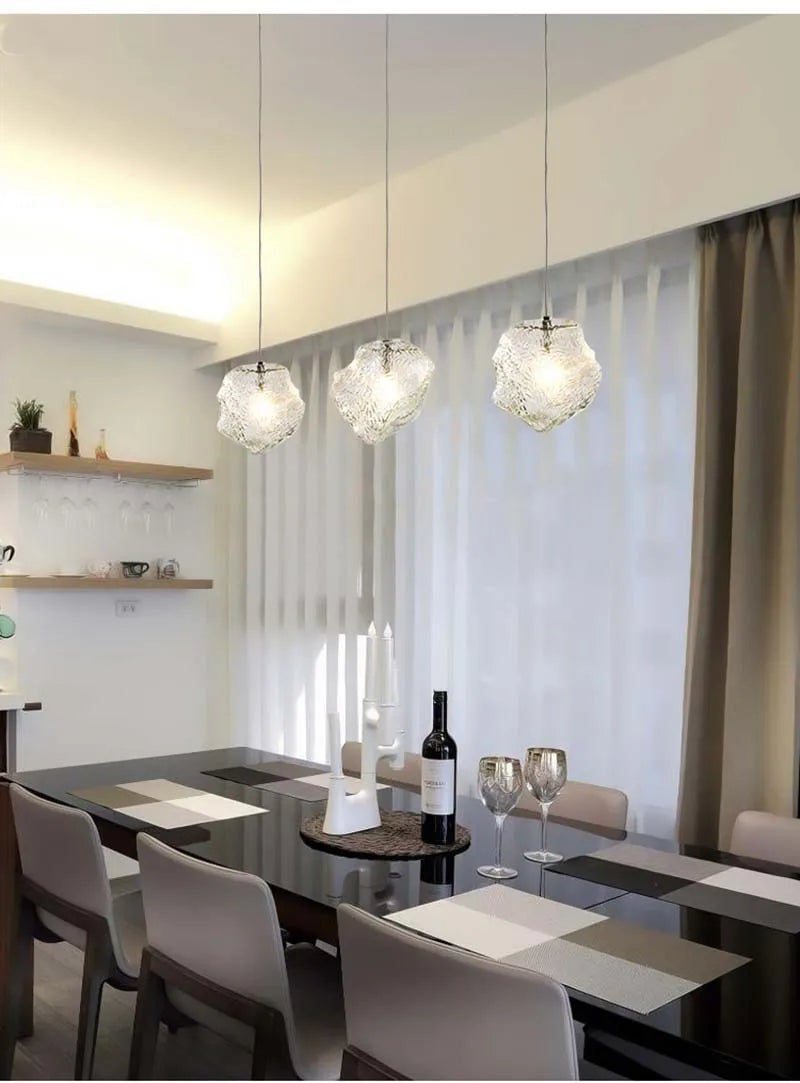 Nordic Glass Pendant Chandelier – Contemporary LED Light Fixture for Dining Table, Bar, and Entryway | Kalsten