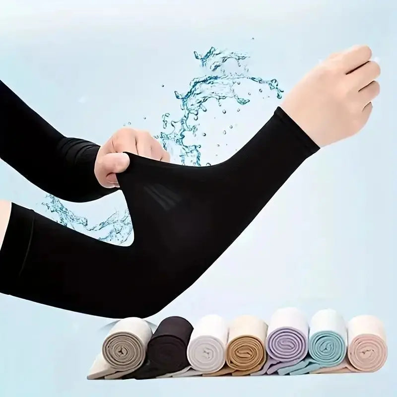 Sun Protection Ice Cooling Silk Arm Covers | Kalsten