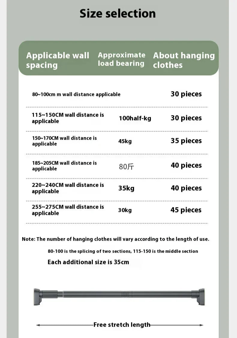 Kalsten | Drill-Free Telescopic Hanger Rod