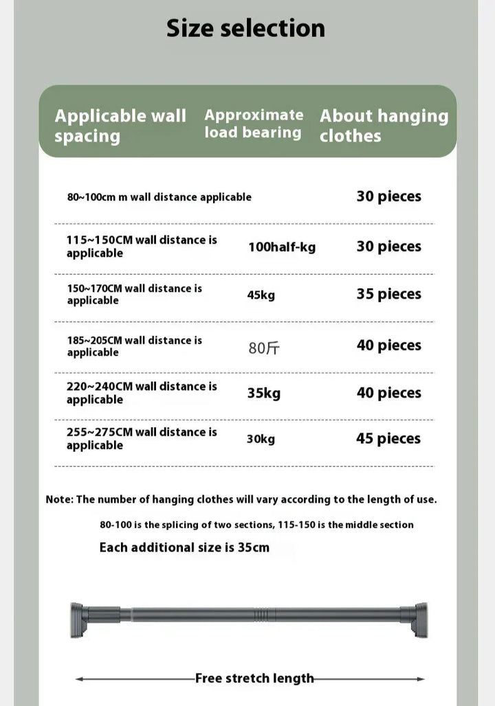 Kalsten | Drill-Free Telescopic Hanger Rod