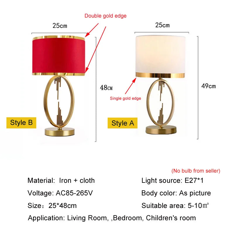 American Table Lamp - Modern Simple Study Creative Desk Lamp for European Living Room Bedroom Bedside Decor | Kalsten