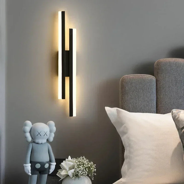 Modern LED Wall Lamp with Copper Line Pipe and Acrylic Lampshade | Kalsten