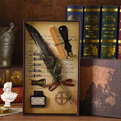VIvolux | Phoenix Feather Mechanical Calligraphy Pen Set