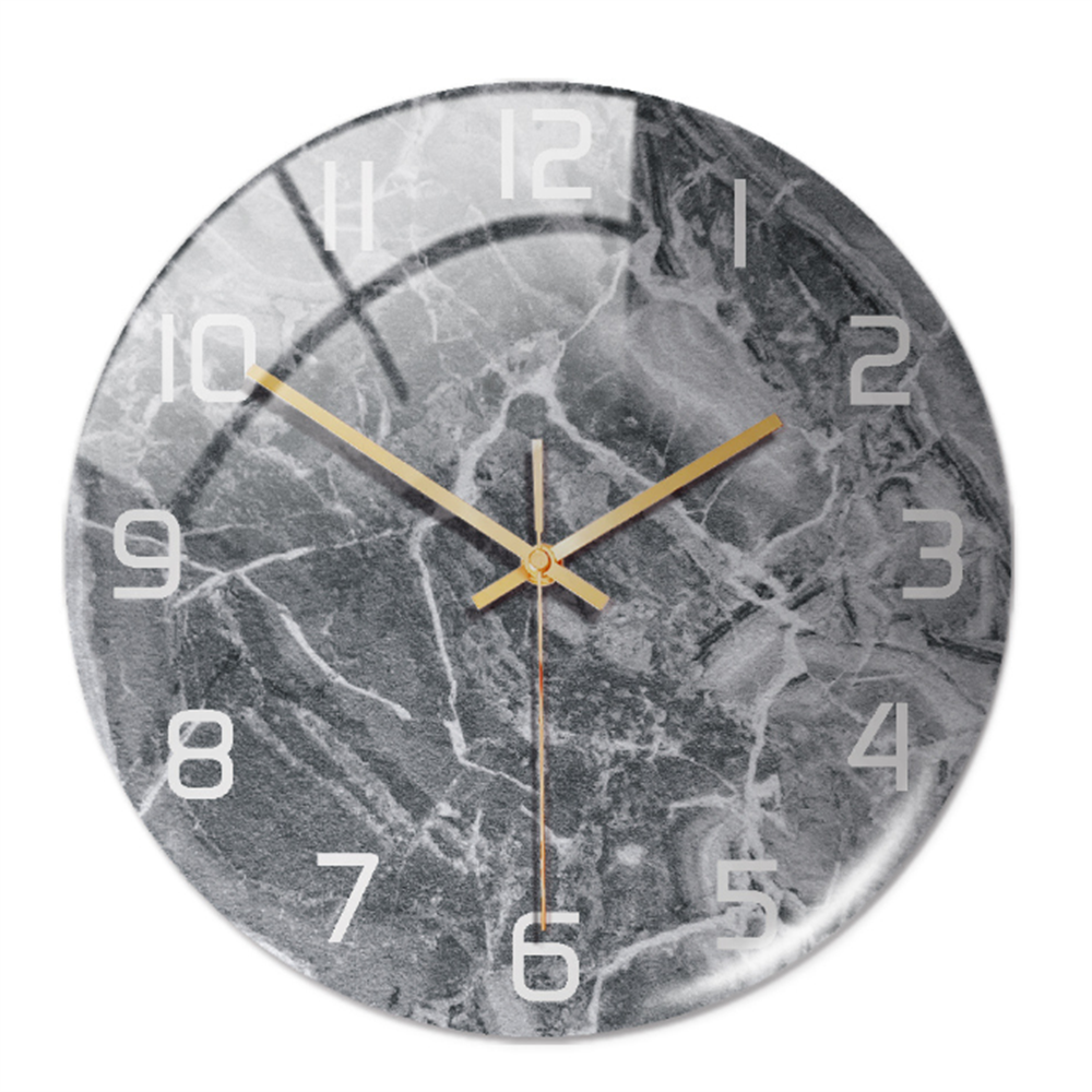 Stylish Marble Wall Clock with Silent Mechanism Kalsten