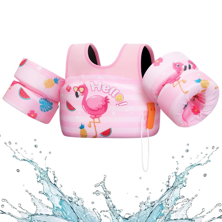 Kalsten | Kids Foam Life Vest with Arm Floats and Safety Whistle for Swimming and Kayaking