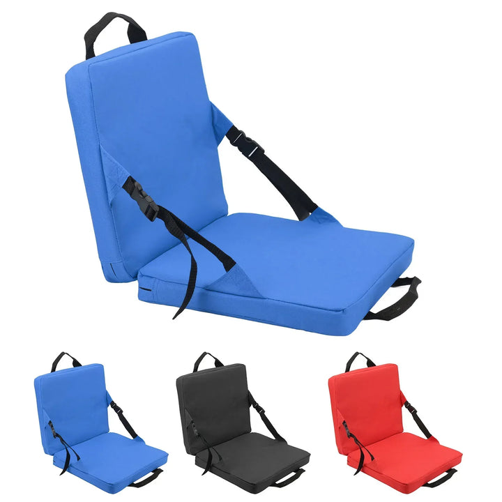 Kalsten | SITPURE Folding chair with backrest | Padded seat cushion | Compact & Comfortable for stadium, beach & park