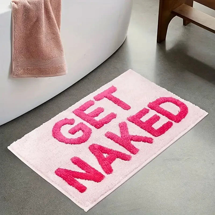 Tufted design carpet "Get Naked" Pink 80×50 cm | Kalsten