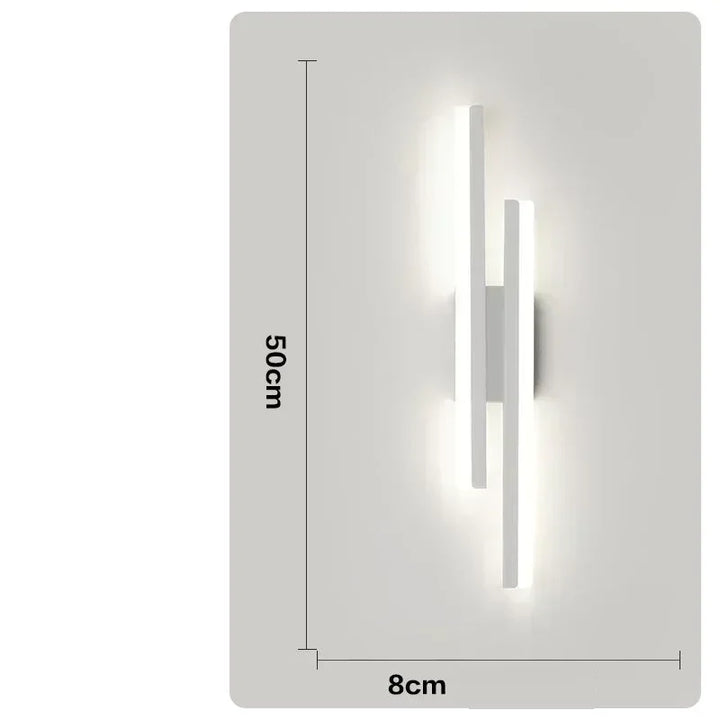 LED Bedroom Wall Lamp Wall Acrylic Lampshade Indoor Lighting for Living Room Corridor Light Fixture 50cm 16W | Kalsten