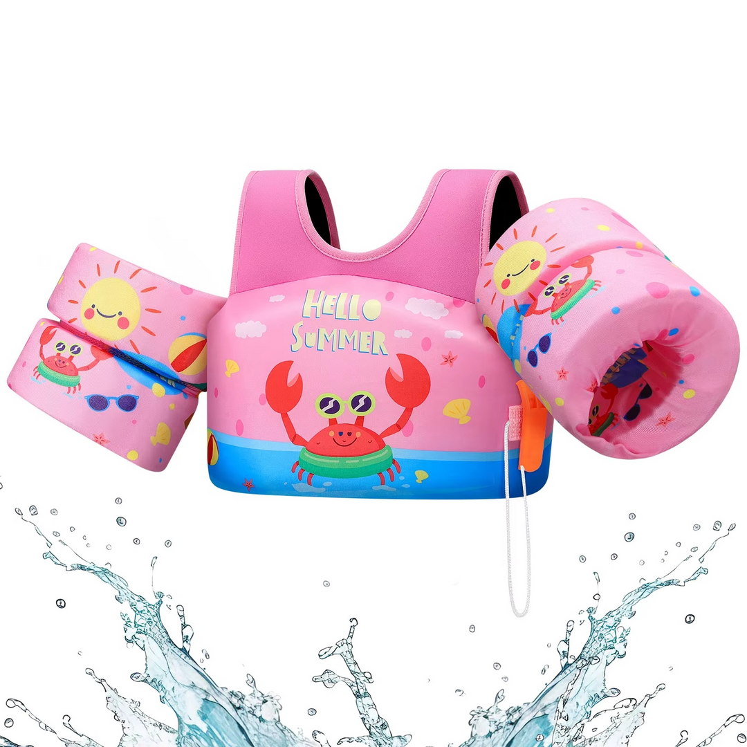 Kalsten | Kids Foam Life Vest with Arm Floats and Safety Whistle for Swimming and Kayaking