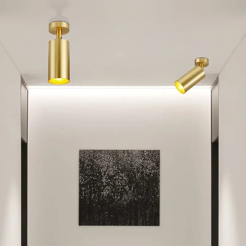 Modern Gold Spotlight Ceiling Light – Nordic Minimalist E27 LED Fixture for Living Room, Bedroom, and Kitchen | Kalsten