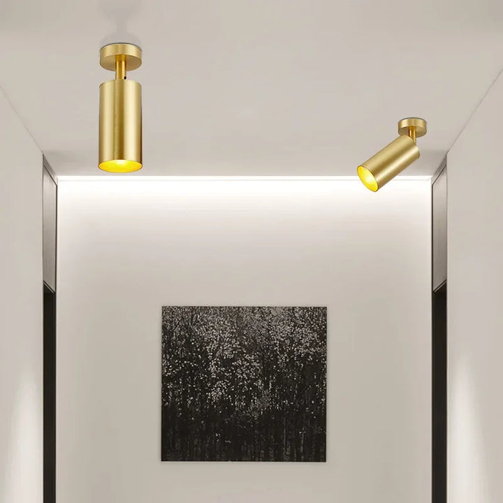 Modern Gold Spotlight Ceiling Light – Nordic Minimalist E27 LED Fixture for Living Room, Bedroom, and Kitchen | Kalsten