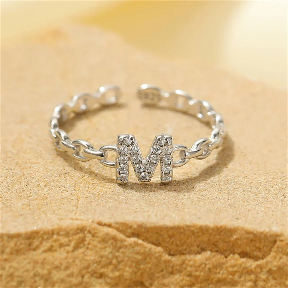 Kalsten | Dainty Diamond Letter Initial Ring
