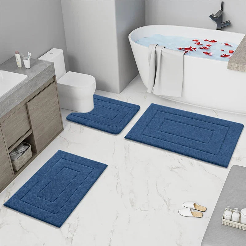 Bathroom Mat Microfiber Non-Slip – Double Layer Bath Mat | Highly Absorbent & Soft | Comfort Doormat | Kalsten