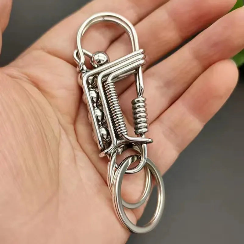 Iron Weave Stainless Matte-Finish Keychain | Kalsten