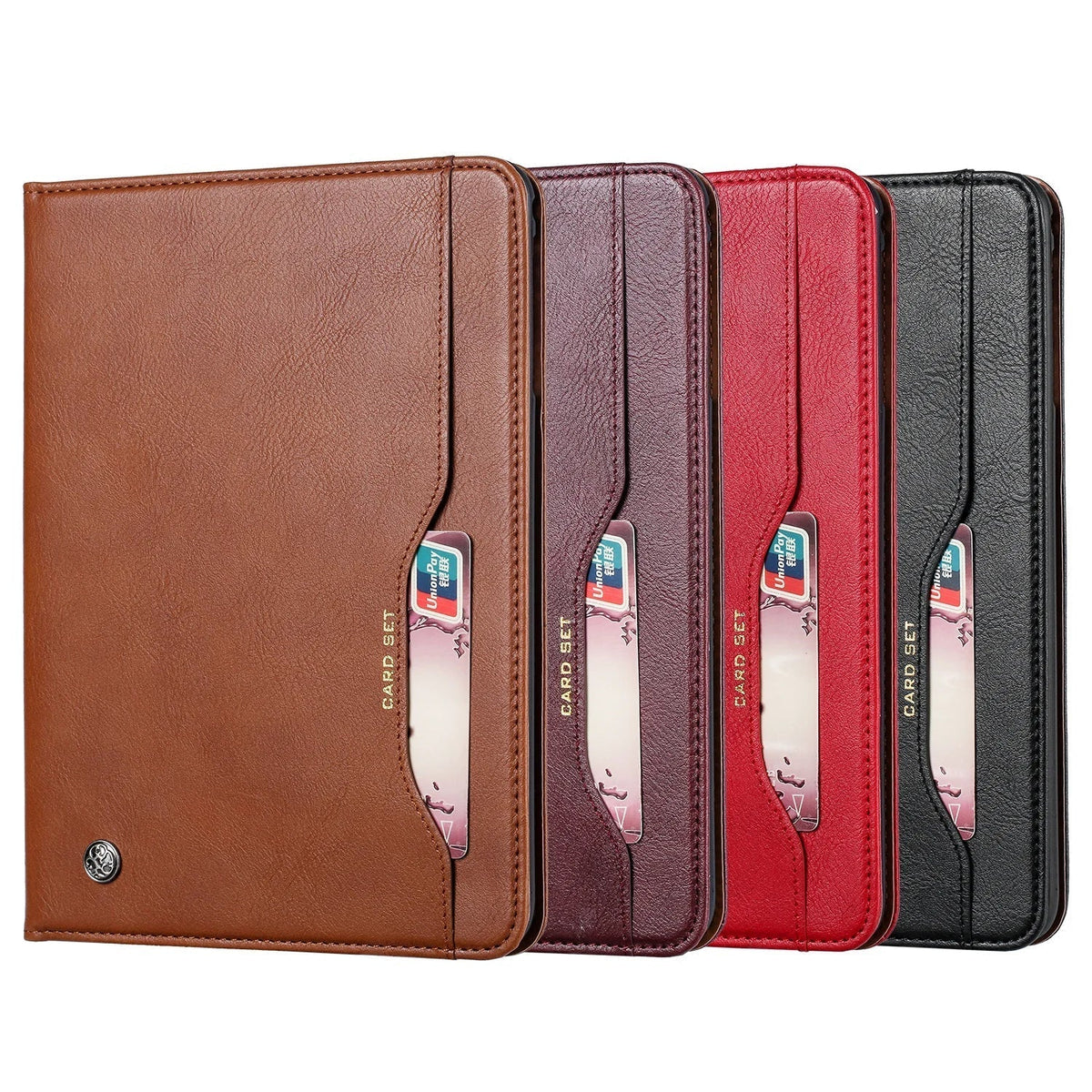 Skanto | Leather Flip Case for iPad 9.7 (2017-2018), 10.2 (7th/8th Gen), Air 2/3/4, Pro 9.7/10.5/11 - Waterproof, Shockproof, Business Tablet Case