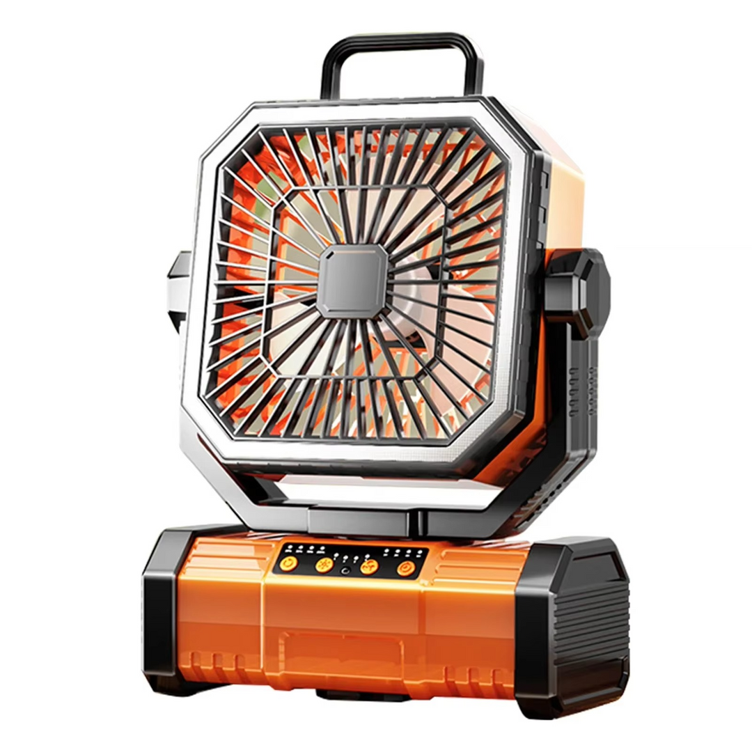 Rechargeable Camping Fan with 20000mAh Battery, 4 Speeds and LED Lantern | Kalsten