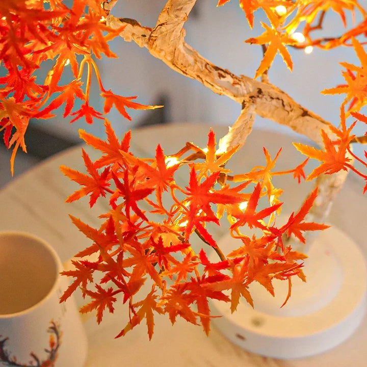 LED Maple Leaf Bonsai Tree Night Light – Decorative Table Lamp for Living Room and Bedroom | Kalsten