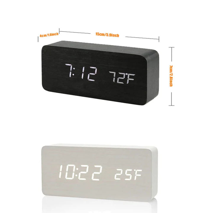 LED Digital Alarm Clock with Temperature