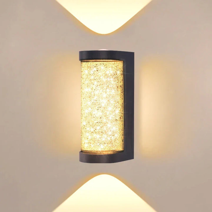 Modern Waterproof LED Outdoor Wall Lamp – Crystal Wall Sconce for Garden, Patio, and Doorway Lighting | Kalsten