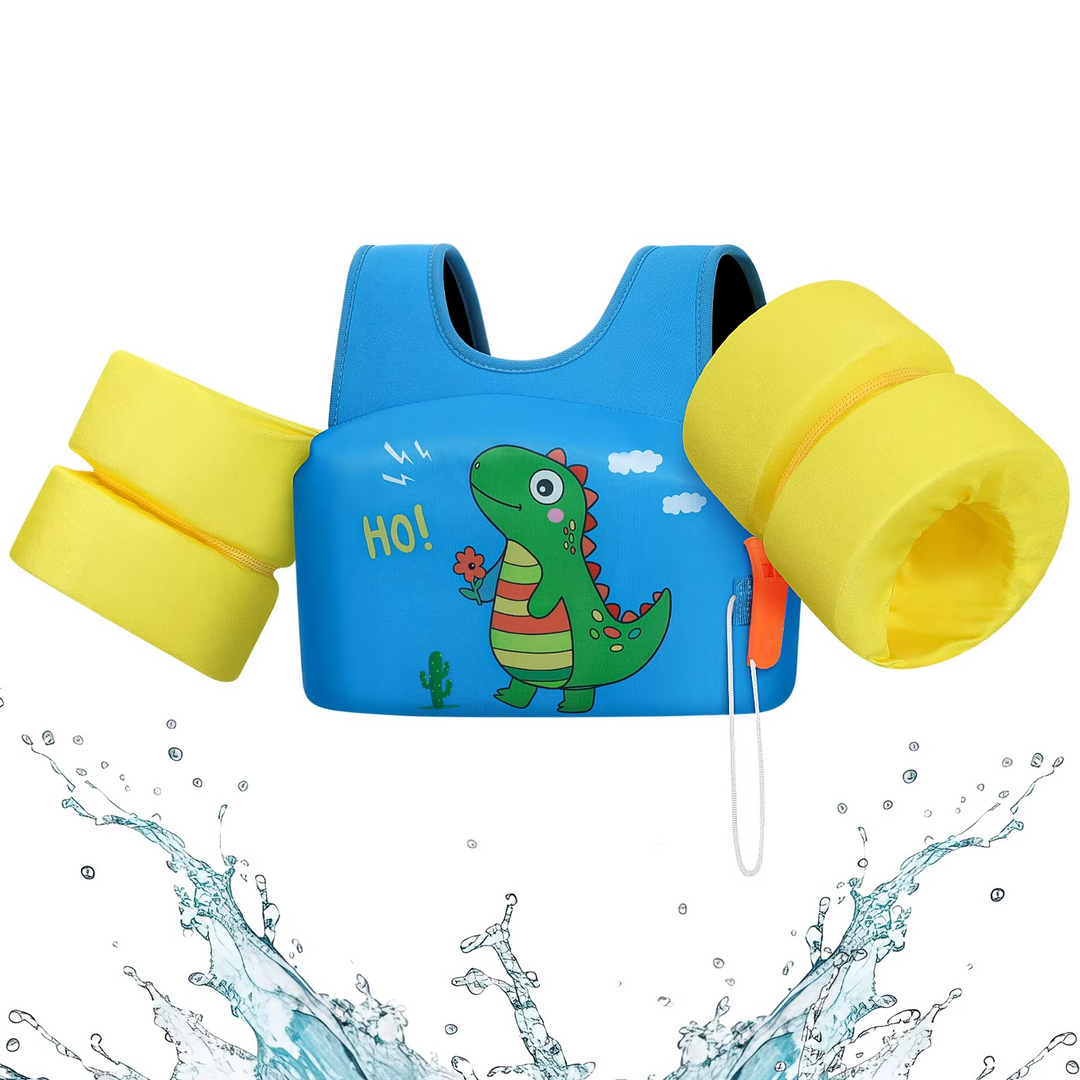 Kalsten | Kids Foam Life Vest with Arm Floats and Safety Whistle for Swimming and Kayaking