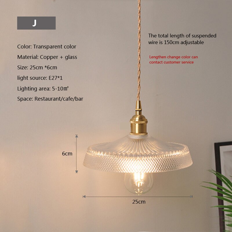 Nordic Brilliance Transparent Glass Pendant Lamp | Kalsten
