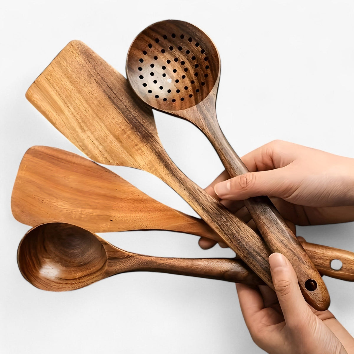 Skanto | EcoWood Kitchen Utensil Set Made of Wood with 10 Pieces