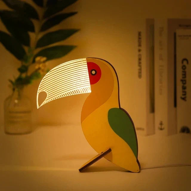 Charming Wooden Animals LED Bedside Lamps | Kalsten