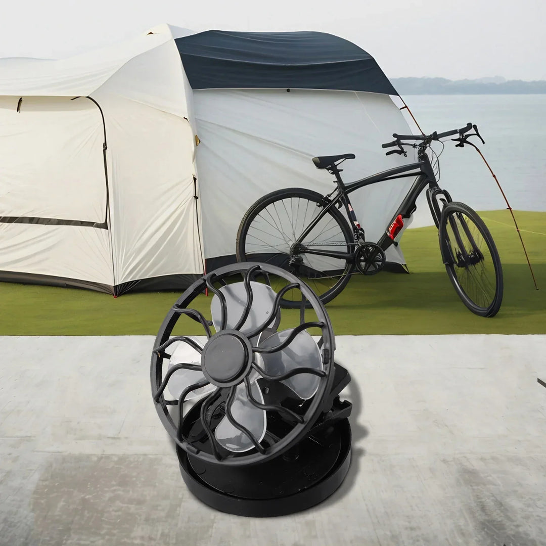 Kalsten | Solar-Ventilator SunBreeze ClipFan | Mini-Clip Fan with Solar Panel | For Outdoor Activities, Travel & Sports | Hands-Free Cooling