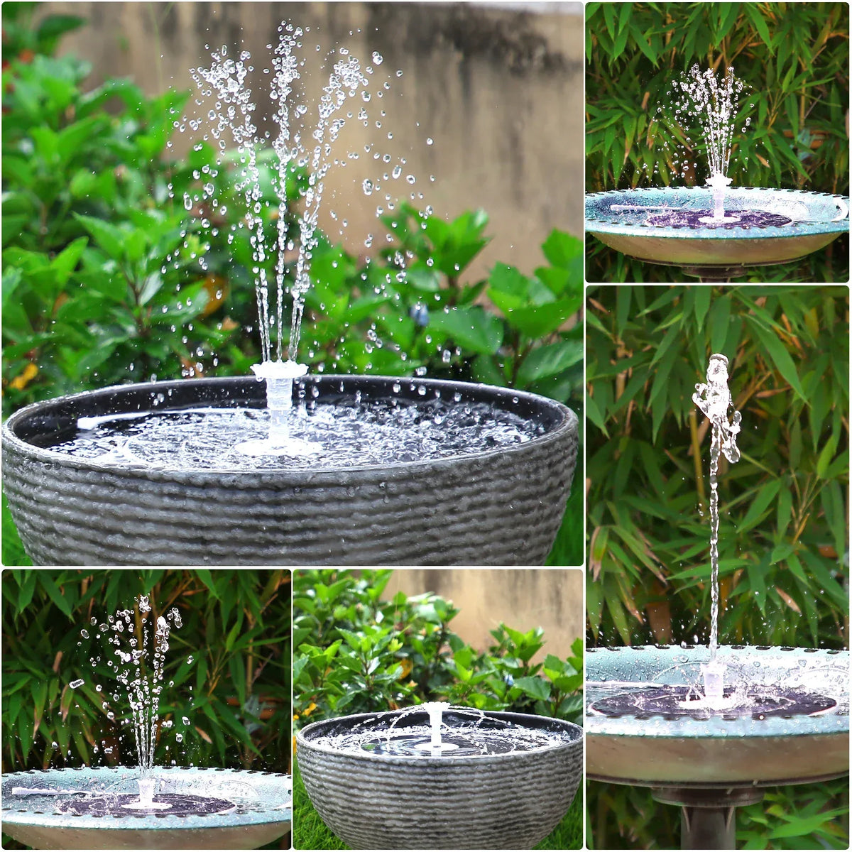 BowLift | Solavera Solar Fountain Pump 6.5W | With LED & 5000mAh Battery | 16 Nozzles | For Pond & Garden