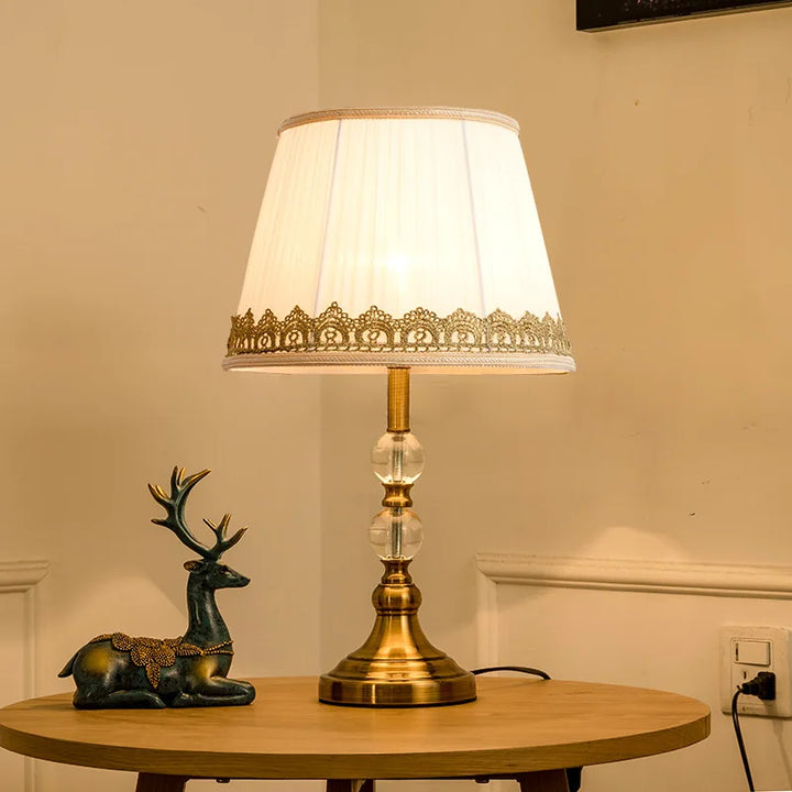 American Imitation Copper Crystal Bedside Lamp - Modern European Style Desk Lamp | Kalsten