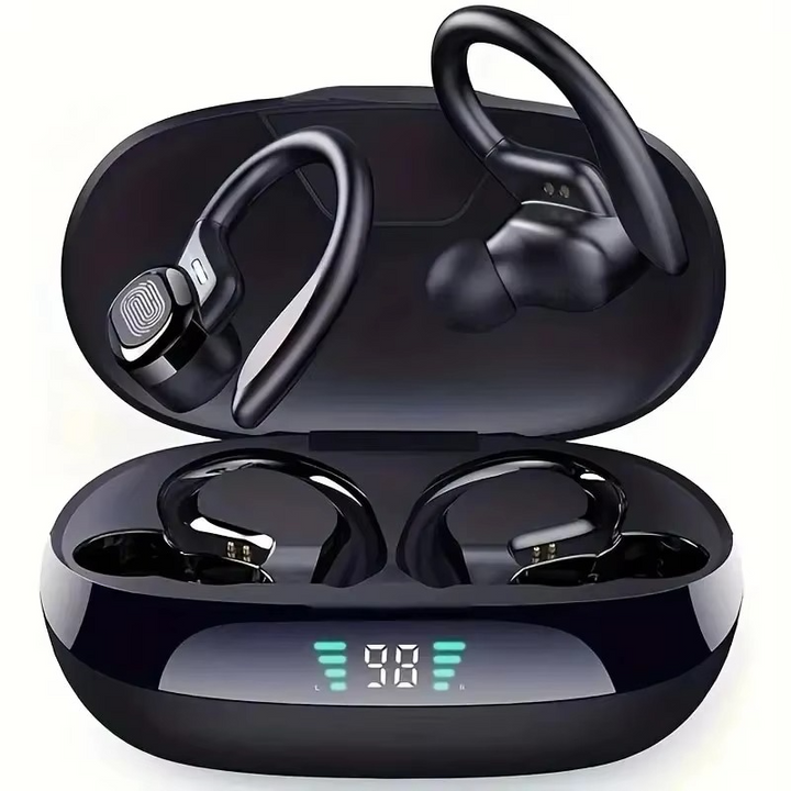 Kalsten | SP16 True Wireless Earbuds with Ear Hooks, Waterproof Sports Headphones with Mic and HiFi Stereo Sound