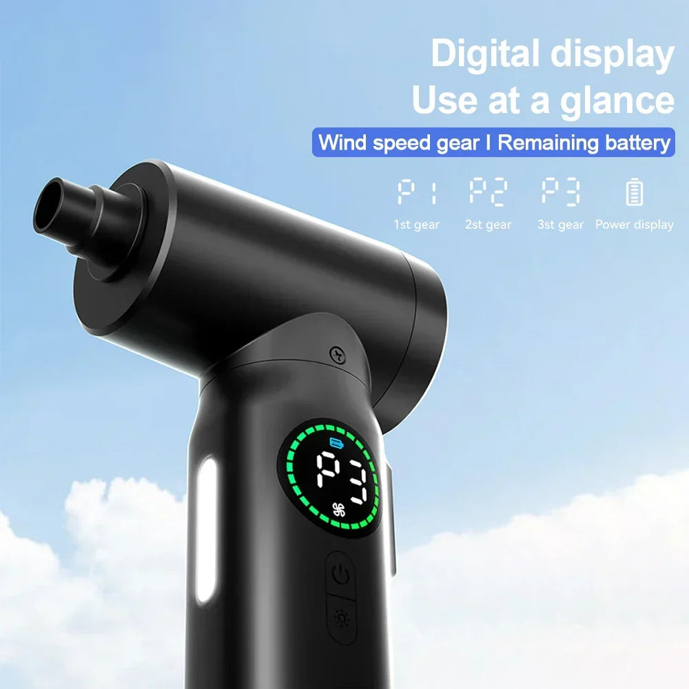 BowLift | 2-in-1 Portable Vacuum Cleaner and Blower with Compressed Air and LED Light (7500mAh)