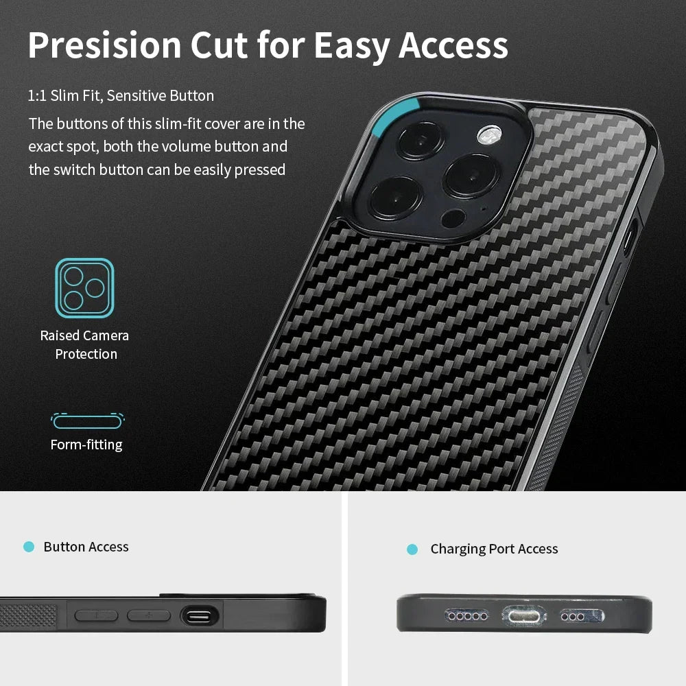 Kalsten | Magsafe Carbon Fiber Shockproof iPhone Case