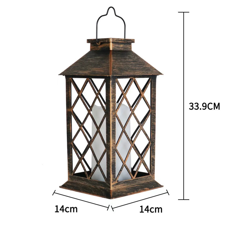 Vintage Outdoor Solar Candle Lantern