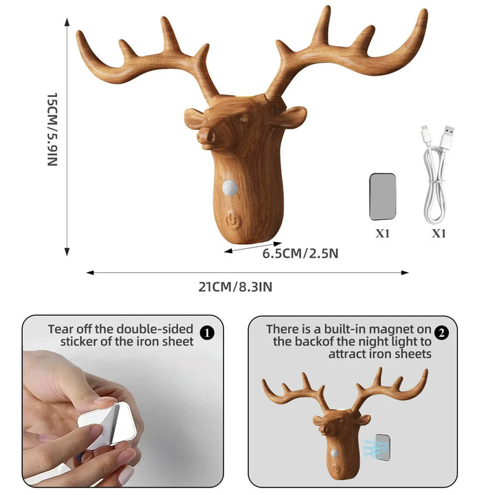 New LED Motion-Sensing Bedside Wall Lamp Rechargeable Magnetic Wireless Bedroom Wall Light