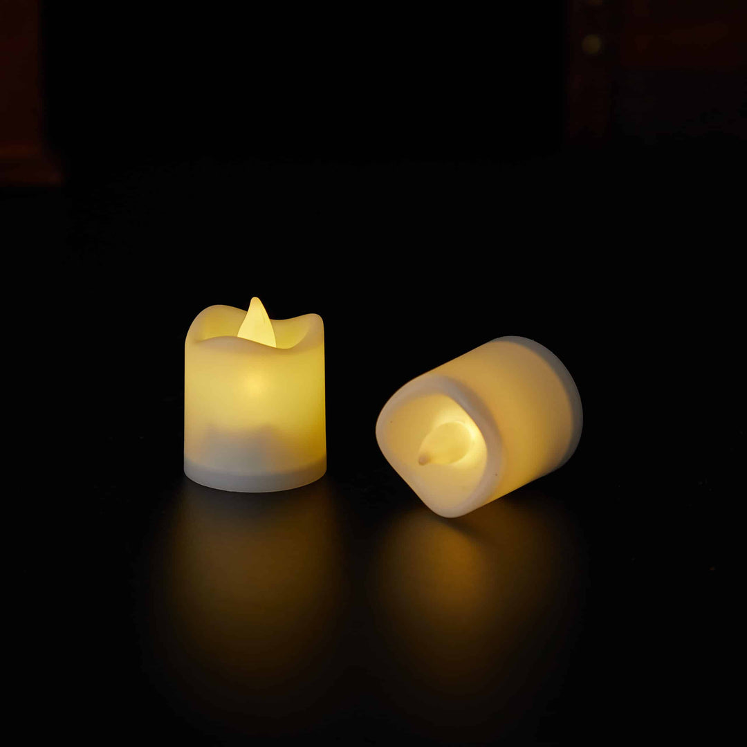 LED Light 6-Pack with 3D Flame - 4.5 cm - White - | Kalsten