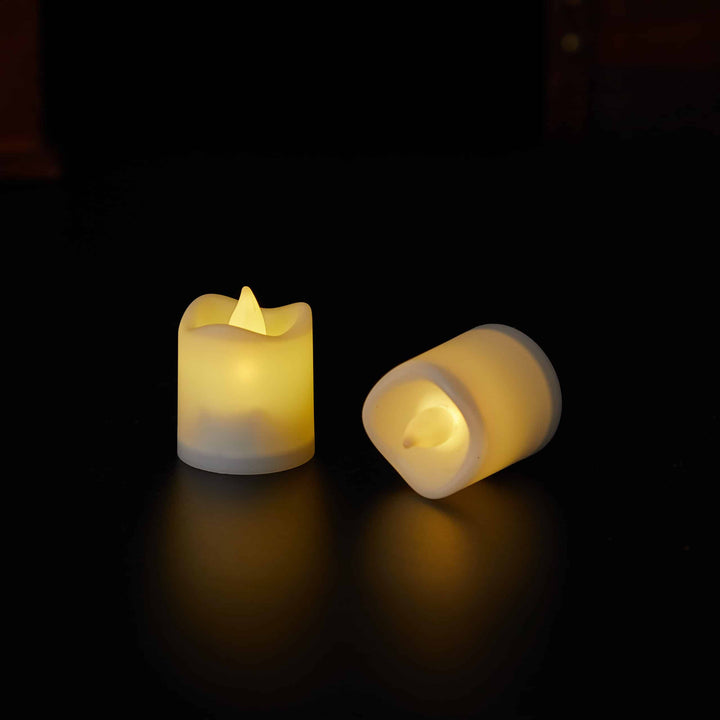 LED Light 6-Pack with 3D Flame - 4.5 cm - White - | Kalsten
